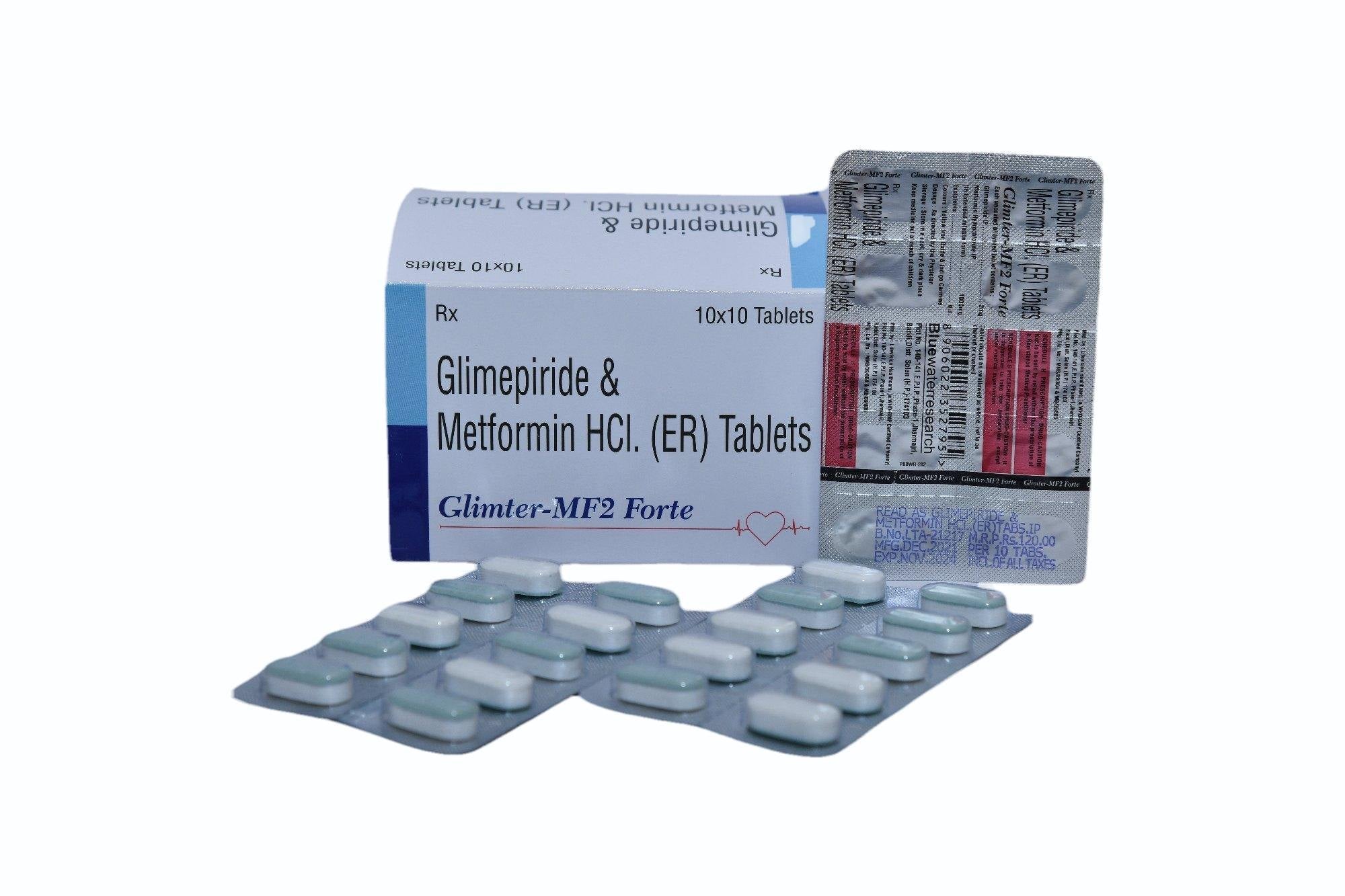 Metformin Hydrochloride 1000mg (Prolonged Release) and Glimepiride 2mg Tablets IP