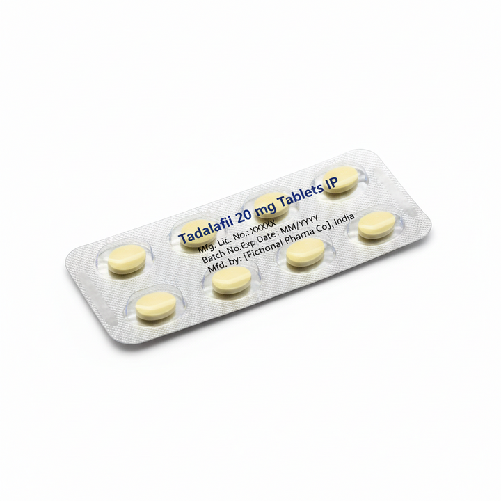 Tadalafil 20 mg Tablets IP