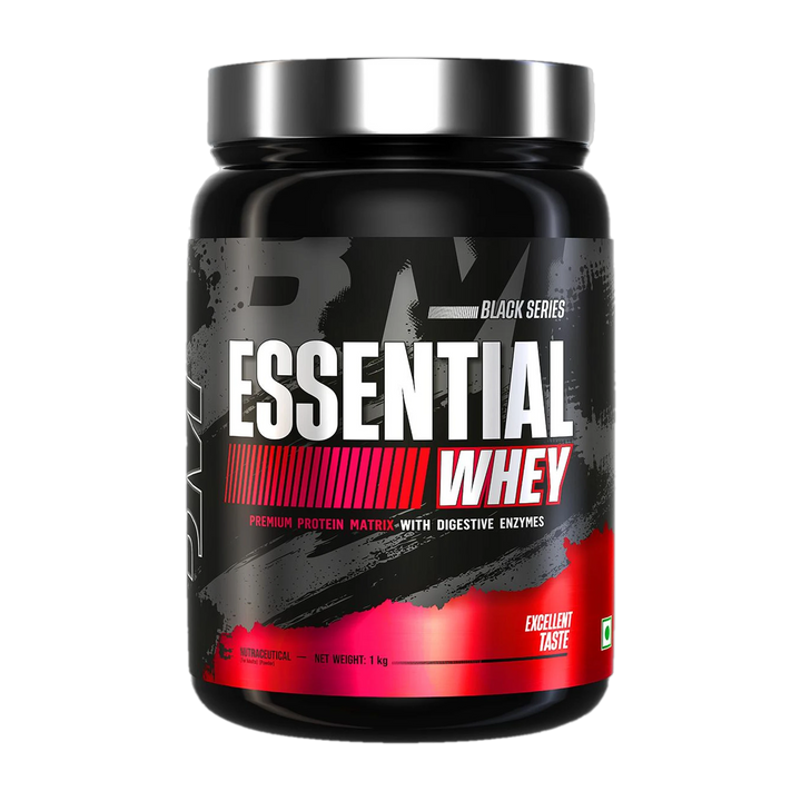 BIGMUSCLES NUTRITION Essential Whey Protein Powder | Whey Protein with Digestive Enzymes | 3rd Party Lab Tested | Rich Chocolate | 1kg | Premium Whey Protein Supplement